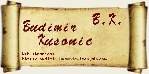 Budimir Kusonić vizit kartica